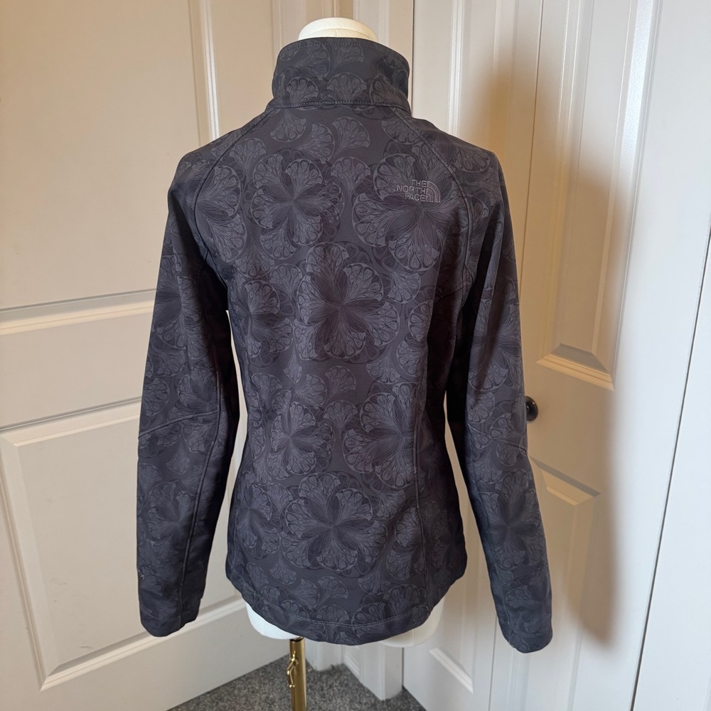 The North Face Apex Bionic Jacket Black Gray Full Zip Soft Shell Jacket Womans M - Picture 2 of 12